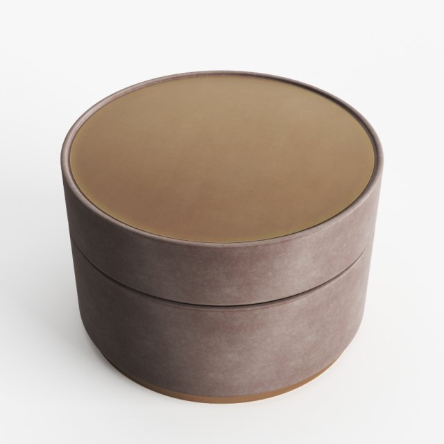 upholstery coffee table with brass base 3D Модель .c4d .max .obj .3ds .fbx .stl .blend 