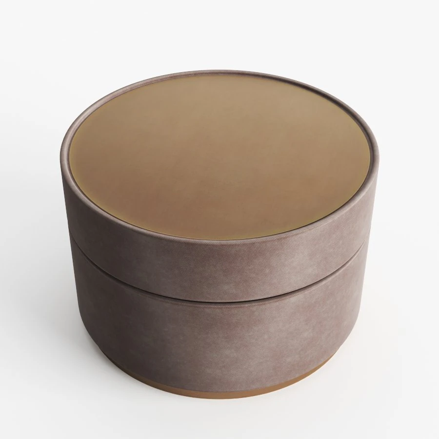 upholstery coffee table with brass base 3D Model .c4d .max .obj .3ds .fbx .stl .blend