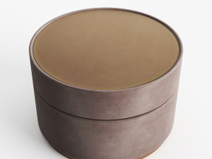 upholstery coffee table with brass base 3D 모델