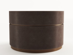 upholstery coffee table with brass base 3D Модель