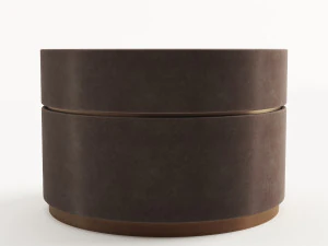 upholstery coffee table with brass base 3D Model