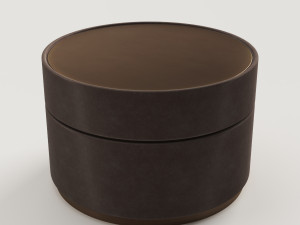 upholstery coffee table with brass base 3D Модель