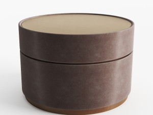upholstery coffee table with brass base 3D Модель
