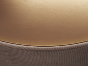 upholstery coffee table with brass base 3D Модель