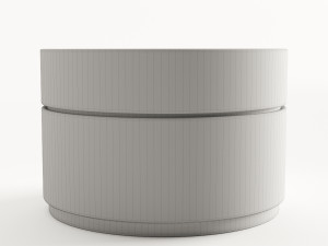 upholstery coffee table with brass base 3D Модель