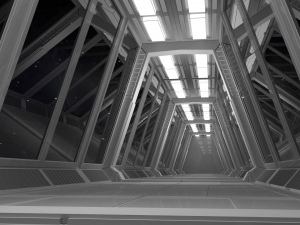 sci fi corridor 3D 모델