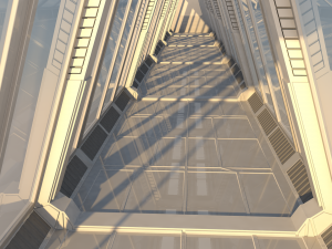 sci fi corridor 3D 모델