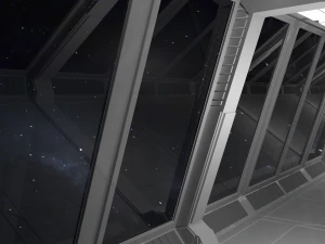 공상 과학 복도 3D 모델