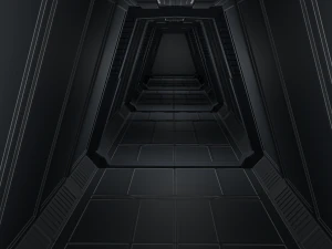 공상 과학 복도 3D 모델