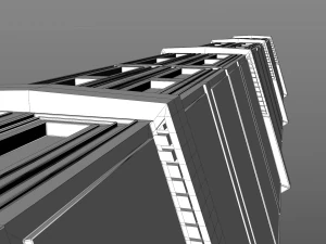 공상 과학 복도 3D 모델