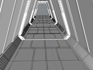 sci fi corridor 3D 모델
