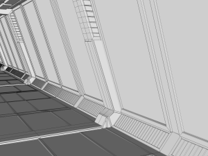 sci fi corridor 3D 모델