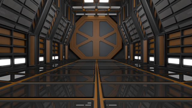 sci fi corridor Model 3D .c4d .max .obj .3ds .fbx .stl .blend 