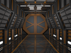 sci fi corridor Model 3D