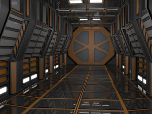 sci fi corridor 3D Model