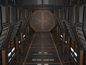 sci fi corridor Model 3D