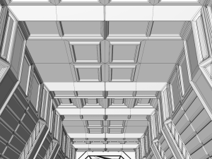 sci fi corridor Model 3D