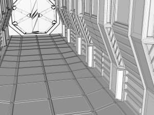 sci fi corridor Model 3D