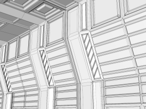 sci fi corridor Model 3D