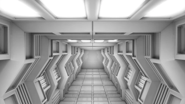 科幻走廊 3D 模型 .c4d .max .obj .3ds .fbx .stl .blend 