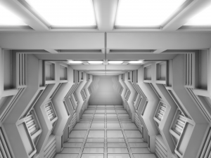 sci fi corridor Modelo 3D