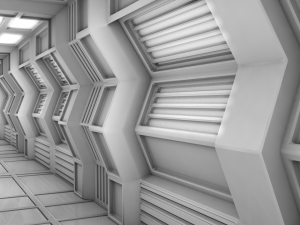 sci fi corridor Model 3D