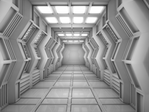 sci fi corridor Model 3D