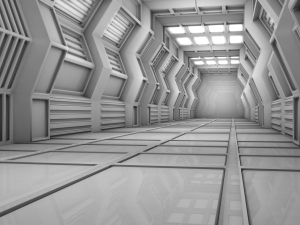 sci fi corridor Model 3D