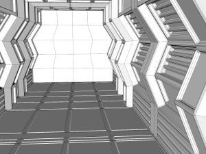 sci fi corridor Model 3D