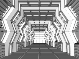 sci fi corridor Model 3D
