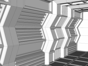 sci fi corridor Model 3D