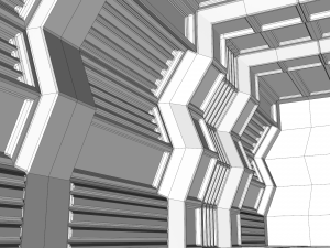 sci fi corridor Model 3D