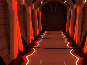 sci fi corridor 3D Model