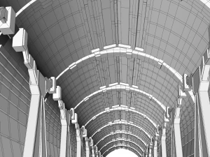sci fi corridor 3D Model