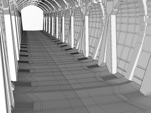 sci fi corridor 3D Модель