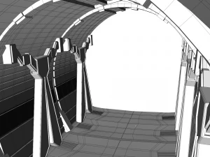 sci fi corridor 3D Model