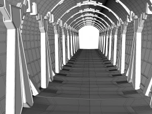 sci fi corridor 3D Model