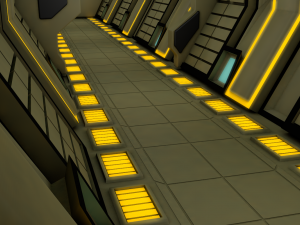 sci fi corridor 3D 模型