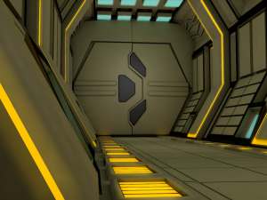 sci fi corridor 3D 模型