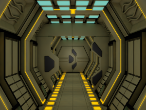 sci fi corridor 3D 模型
