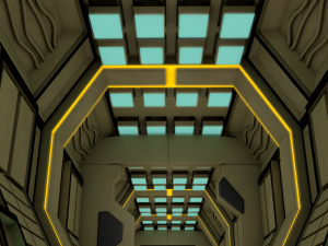 sci fi corridor 3D 模型