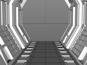sci fi corridor 3D 模型