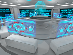 sci fi room 3D 模型