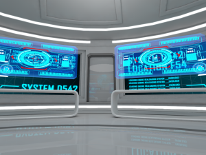 sci fi room 3D 模型