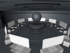 sci fi room 3D 模型