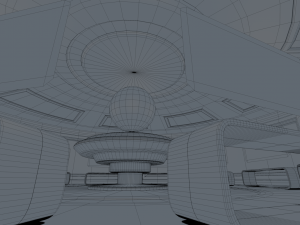 sci fi room 3D 模型