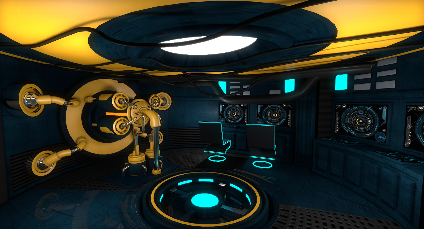 sci fi room 3D Model .c4d .max .obj .3ds .fbx .stl .blend 