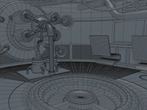 sci fi room Model 3D