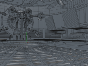 sci fi room Model 3D