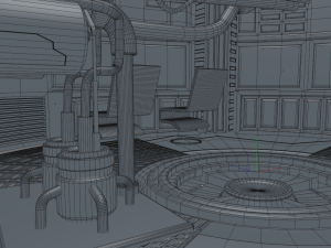 sci fi room Model 3D